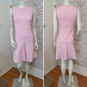 Shoshanna Eden Sleeveless Pink Jacquard Barbiecore Mini Dress sz 6